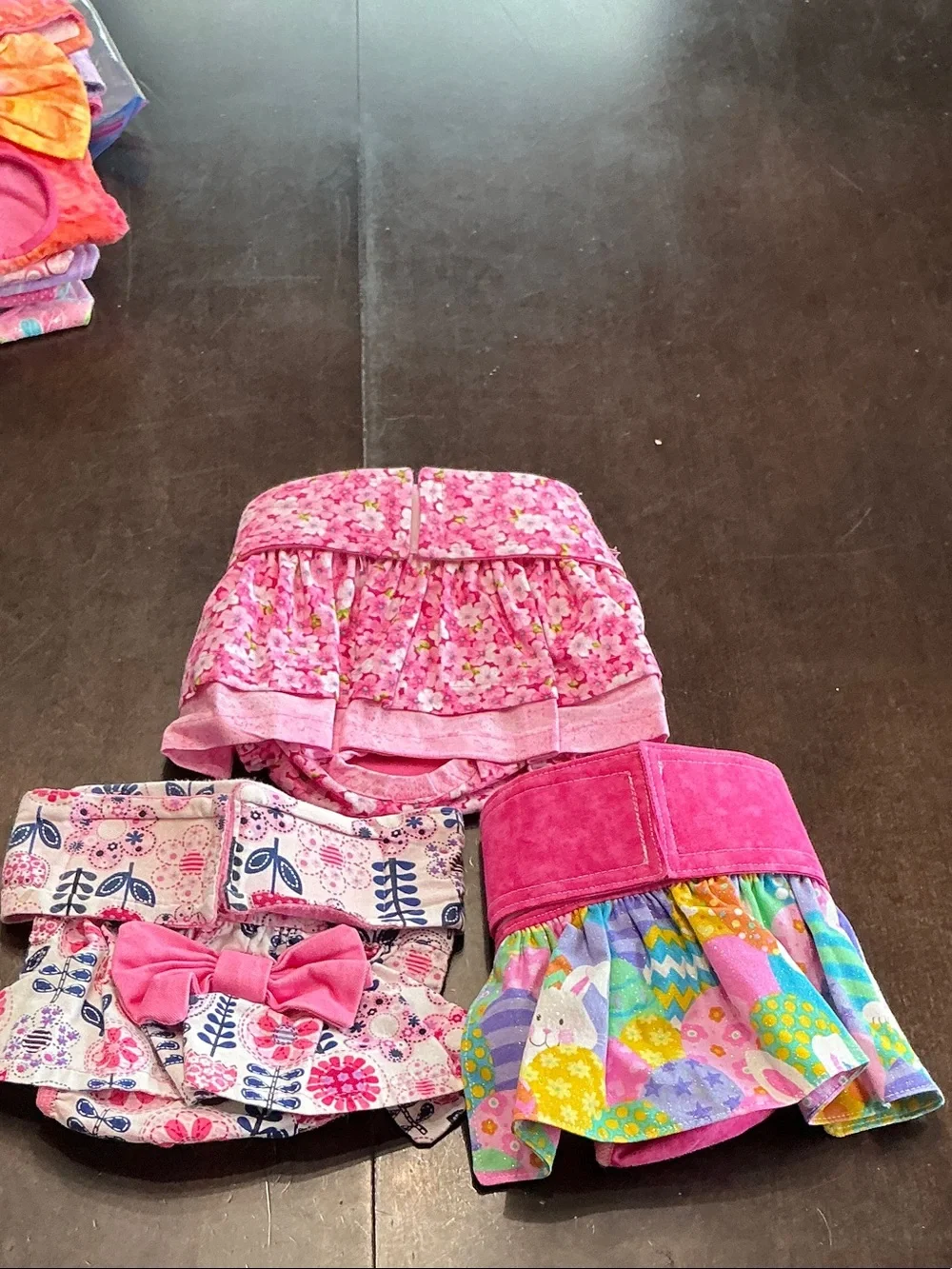 Dog's Pink Floral & Multicolor female diaper Set